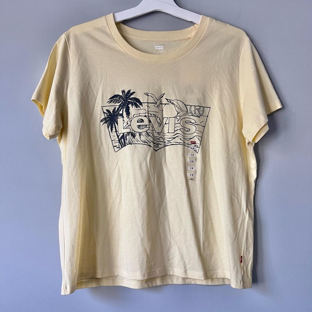 Levi’s Women’s Yellow Original Classic 100% Cotton T-Shirt Size 1X